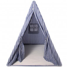 Wigwams with blue stripes Wigwams with blue stripes